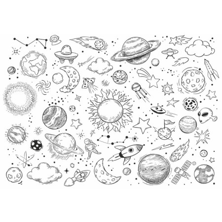 Wallpaper coloring "Cosmos", 1 sheet, 70*100 cm.