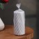 Candle-cylinder "Spiral", 5x10 cm, gray, 6 hours