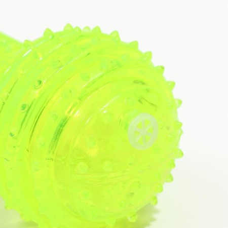 The toy luminous for dogs "Round bone", TPR, 15 cm, yellow-3