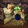 The desktop fountain from the network, the backlight "Golden Karpa" 31x29.5x20 cm