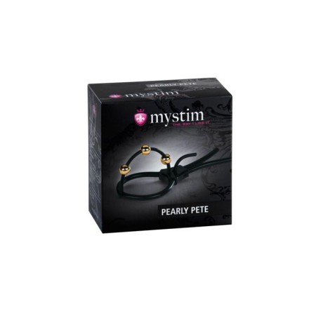 Electro -baking mystim Pearly Pete, silicone, black color, 14 cm-2
