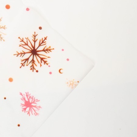 Paper packaging with silence, New Year's packaging "Snowflakes on White", 50 x 66 cm.-1