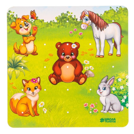 Geobard with add. elements "Mom and Children" 20 × 20 cm-11