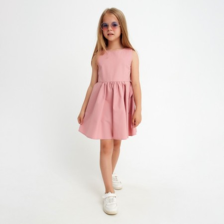 Children's dress with kaftan pockets, size 30 (98-104), powder-4