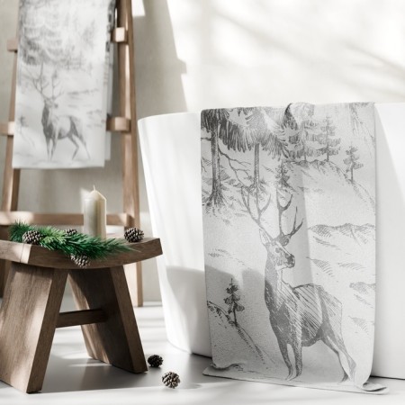 Terry Ethel "Deer in the Forest", 50x90 cm, 100% cotton, 420 g/m2
