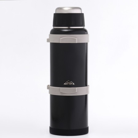 Thermos, 4.2 l, Volume "Master K", with a mug, with a strain, retains heat 60 hours, black