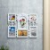 Photo frame plastic in 6 photos 9x9, 9x13, 10x15 cm "Flower arch" White 29x35 cm