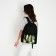 School textile “khaki”, with a pocket, 30x12x40cm, black color