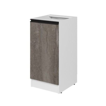 Floor cabinet with 1 door Noktyurn, 400x450x820, white/dark concrete/anthracite