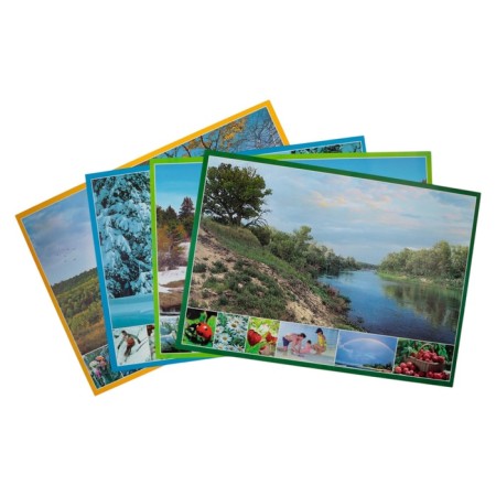 A set of posters "Seasons" with methodological recommendations, 4 posters, A3