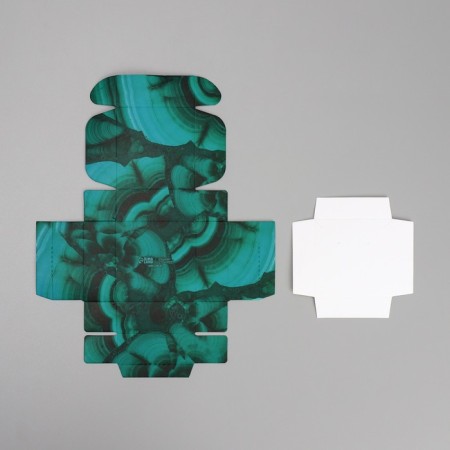 Box for jewelry, packaging, “malachite”, 7.5 x 7.5 x 3 cm-6