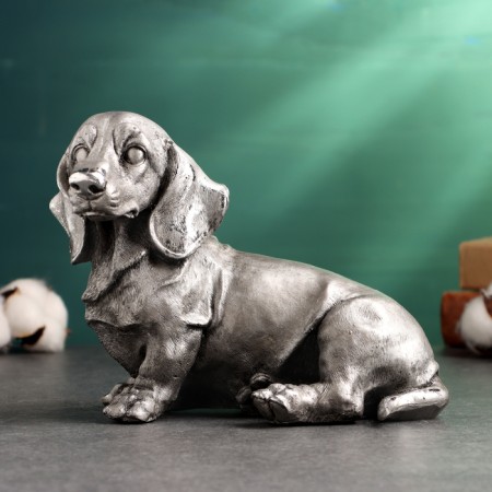 Figure "Dachshund" 15.5x19x11.5cm, steel-1