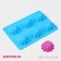 The form for baking the share "Sweets. RIB circle ”, silicone, 25.5 × 17.5 × 3 cm, 6 cells (D = 7 cm), blue color