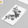 Tattoo on the body black "decoration of leaves" 24x13.7 cm
