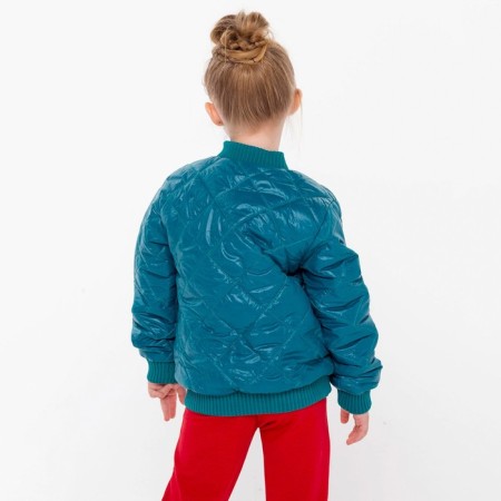 Jacket for girls, green color, height 104 cm-5