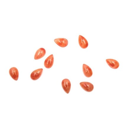 Plastic design TNL "Drop", pale red, 10 pcs