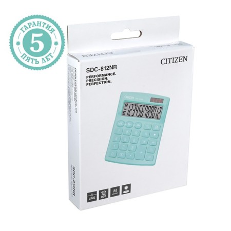CITIZEN CITIZEN "SDC-812NR", 12-bit, 124 x 102 x 25 mm, double power, turquoise-1