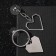 Earrings Metal "Heart" graphics, color silver