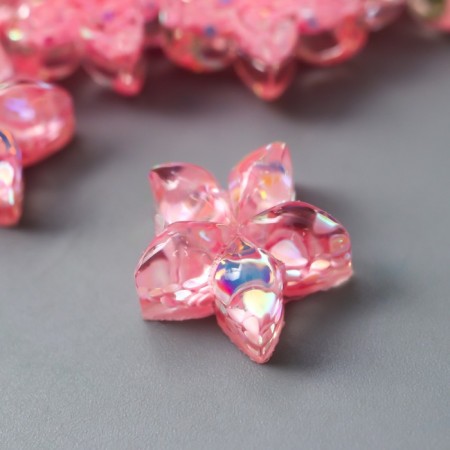 Decor for creativity Plastic "Flower-Pale Pink" Crystal 1.4x1.4 cm-1