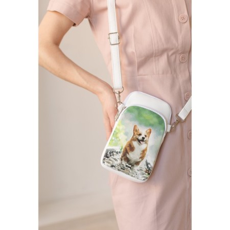 Cross-Bodi bag, lightning department, white "Corgi" color-2