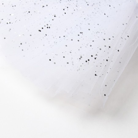 Children's skirt kaftan "shine" white, length 30 cm-2