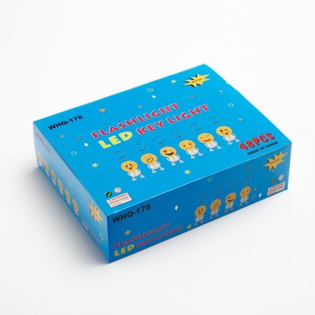 Smileyl flashlights, 1 LED, 3 x 5.5 cm, mix-5