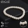 Bracelet Pearl "Bride" ball No. 6, milk color, d = 5.5 cm