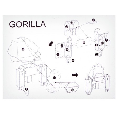 Set for creativity Sector 3d figures "Gorilla"-5