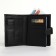 Male purse on 3 in 1 button, department for car documents, passports, black color