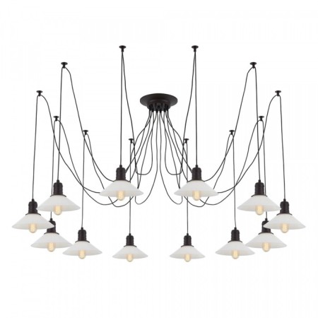 Suspended Citilux "Edison" CL451122, 12X75W, E27, Black Color-11