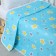 Star coverlet 110x140cm, turquoise, calico 120g/m, HL 100%