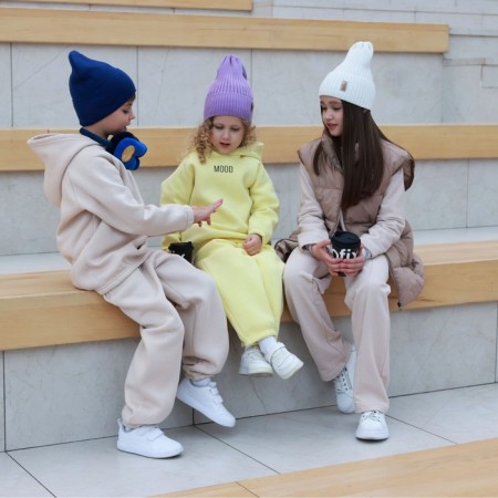 Children's pants Minaku: Basic Line Kids, beige color, height 116-15