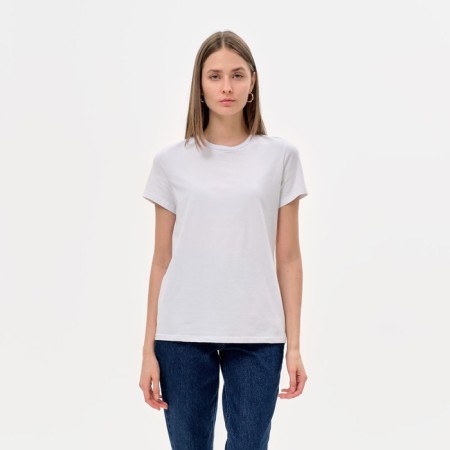 Women's T-shirt Basic Line Color White, Rr. 54