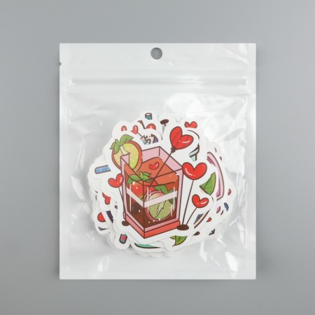 Stickers Plastic "Flowers of Love" set 60 pcs 10x12 cm-3