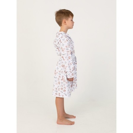 Children's robe with a hood, height 122 cm-1