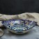 Rishtan ceramics "Flowers", 27 cm, blue, corrugated, oval