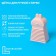 Silicone brush for manual washing of the share, the color is pink