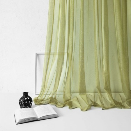 Curtain "grick", size 300 x 270 cm, green color-1