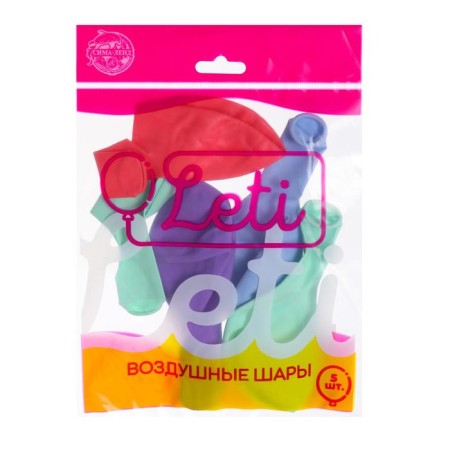 Latex ball 12 "Makarun", set of 5 pcs., Mix color-3