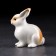 Souvenir "Decorative Rabbit", 9x9x10 cm, handmade, porcelain