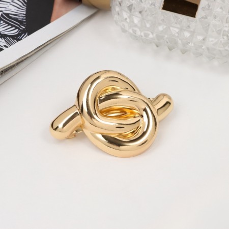 Halle hair clip-lock, 6.5 cm, gold