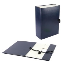 Archive box with A4 ties, calligrata, 100 mm boumvinyl, up to 800 sheets, blue