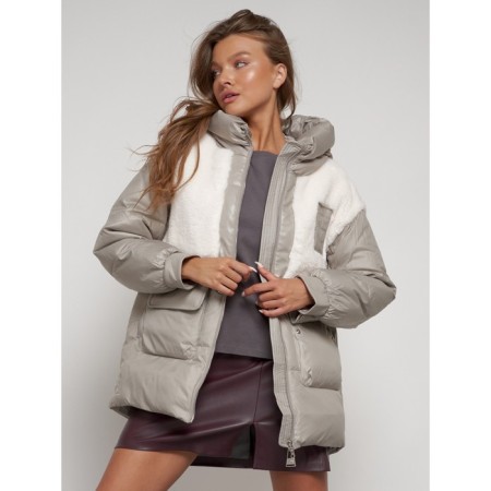 Winter jacket, size 46, light brown color-16