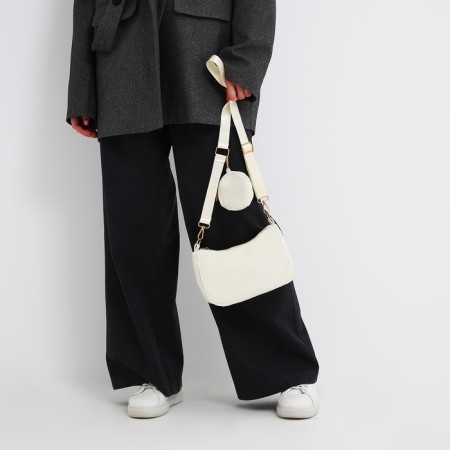 Bag Women's Baget with a zipper, milk color-7