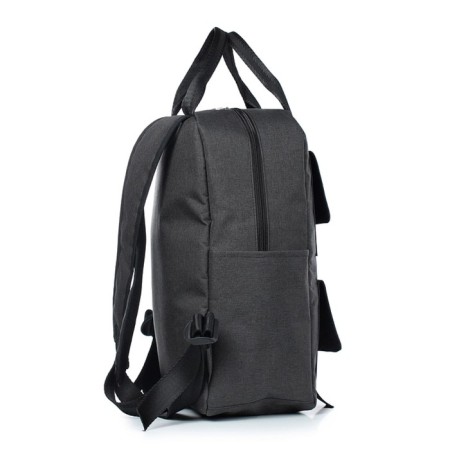 Youth backpack, synthetic fabric, 275x385x140 cm, black-3