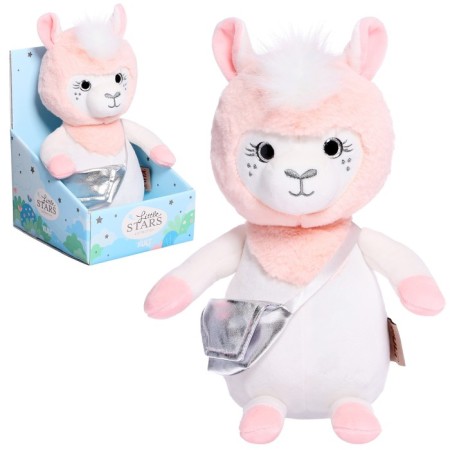 Soft toy "Lama Moon", 30 cm, pink color