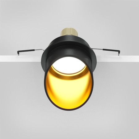 Introduced lamp Technical DL044-01-GU10-B, GU10, 1x12 W, 68x68x70 mm, black with gold-1