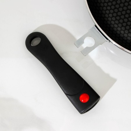 Forever pan, d = 22 cm, removable handle, glass cover, anti -stick coating, black color-4