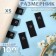 Dimensions of jacquard, “XS”, 12 × 30 mm, 100 pcs, black color