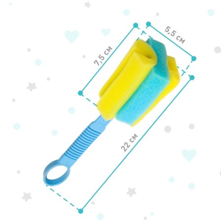Brush-gobka for bottles and children's utensils, MIX color-1